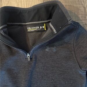 Under Armour Xs 1/4 Zip Sweater Youth Gray Pullover Knit
